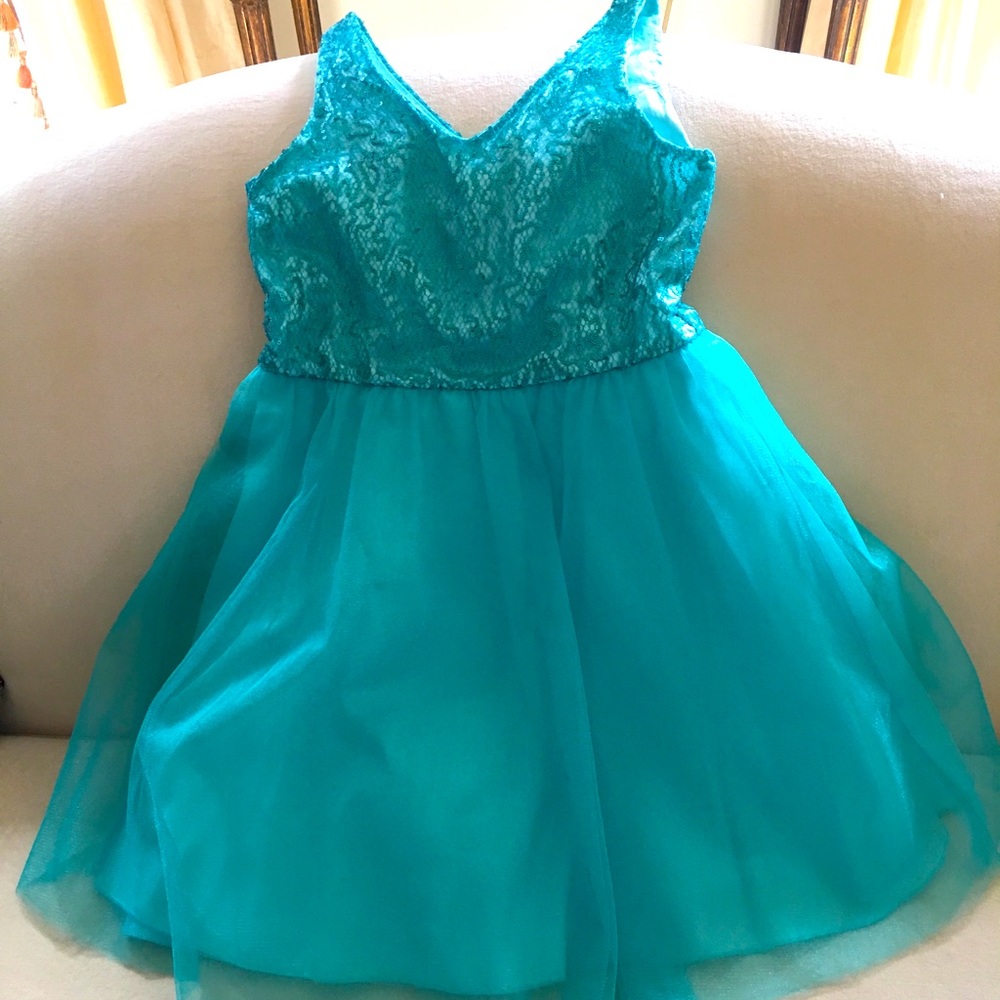 Girls Turquoise Holiday Dress- NWOT